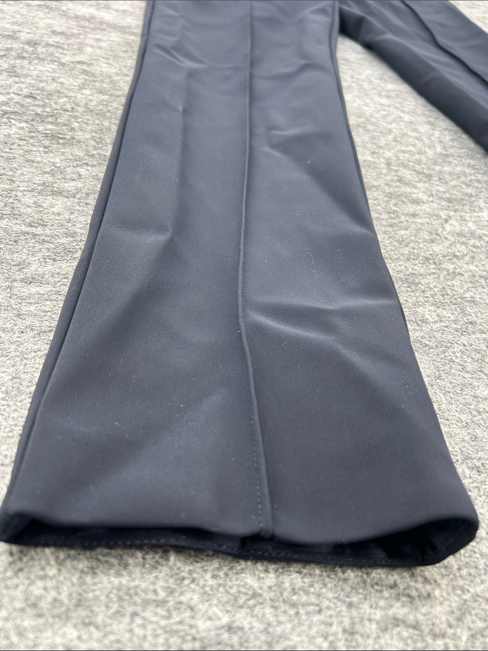AELLA Navy Matte Skin Slim Straight Leg Stretch Career Pants Size 0 Made USA - Picture 2 of 12